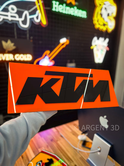 Rótulo KTM Metacrilato